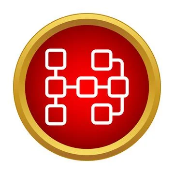 Hierarchy organization chart with connected squares イラスト素材