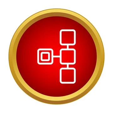Hierarchy organization chart icon showing connected network structure イラスト素材