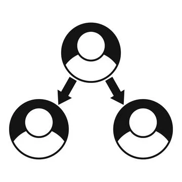 Hierarchy restructuring icon, simple style Stock Illustration