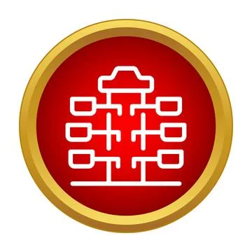 Hierarchy structure creating business organization chart icon Stock Illustration
