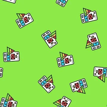 Hierarchy ux ui design vector seamless pattern Stockillustratie