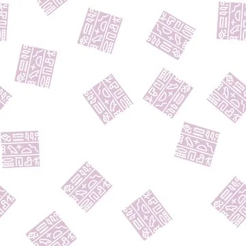 Hieroglyph egypt glyph seamless pattern Illustrazione stock