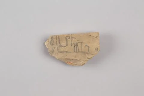 Hieroglyph ostracon ca. 14271352 B.C. New Kingdom Ostraca (plural for ostra.. Stock Photos