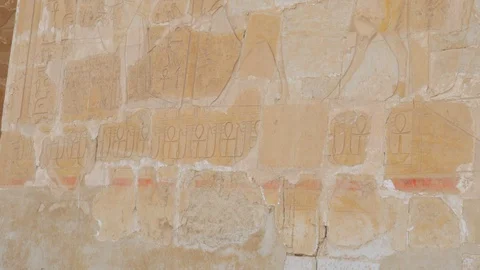 Hieroglyph of The Pharaoh With The Cow Stock Footage 128329550