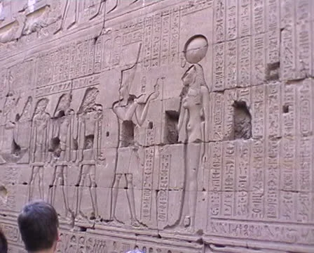 Hieroglyphics at Edfu Temple in Egypt 動画素材 22678852