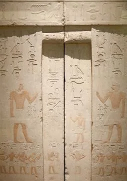 Hieroglyphs on the wall Foto stock