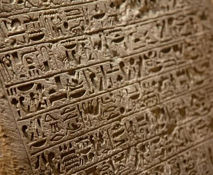 Hieroglyphs on the wall Stock-Fotos