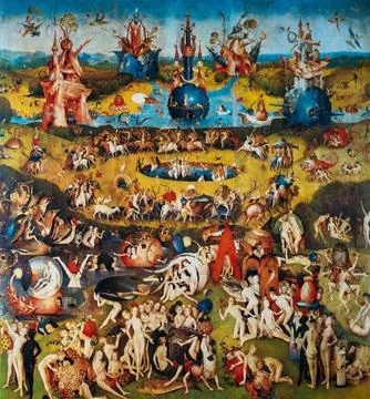 Hieronymus Bosch. Central Panel Of Triptych The Garden Of Earthly Delights Stock Illustration