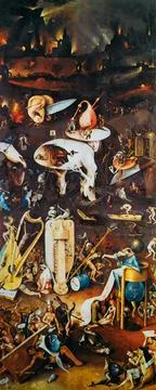 Hieronymus Bosch. Right Side Of Triptych The Garden Of Earthly Delights. Bosch Stock Illustration
