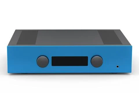 HiFi system with turntable and amplifier for home theater on white background Stockillustratie