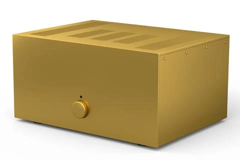 HiFi system with turntable and amplifier for home theater on white background Illustrazione stock