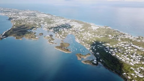 High Above Bermuda Vídeo Stock 90189428