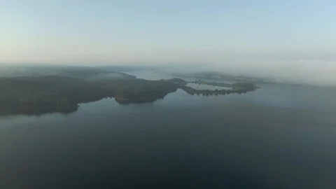 High above the lake Stock Footage 115212358