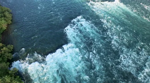 High Above Niagara River Over To Falls Stock-Footage 56655890