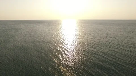 High above the ocean Stock Footage 129126256