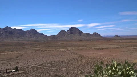 High above Rockhound State Park, New Mexico Stock Footage 150602855