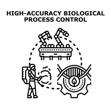 High accuracy biological process control concept illustration Stock Illustration