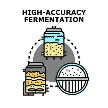 High accuracy fermentation process in bioreactors and vessels Stock Illustration