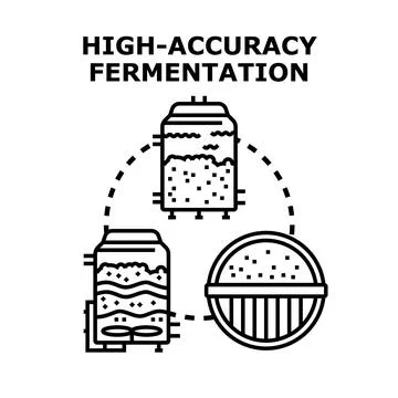 High accuracy fermentation process in bioreactors and vessels Stock Illustration