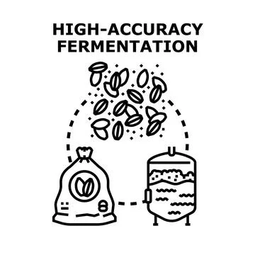 High accuracy fermentation process producing food and beverages Stock Illustration