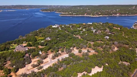 High aerial flyover of Windy Point Stock Footage 326173764