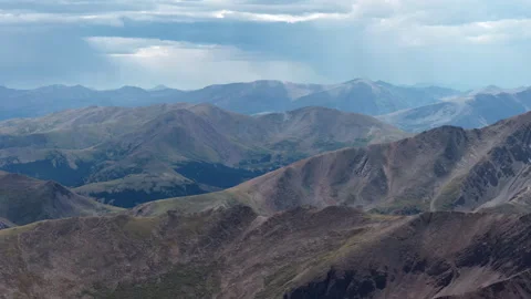High aerial of Gore mountain range in White River National Forest in Colorado Stock Footage 343156970