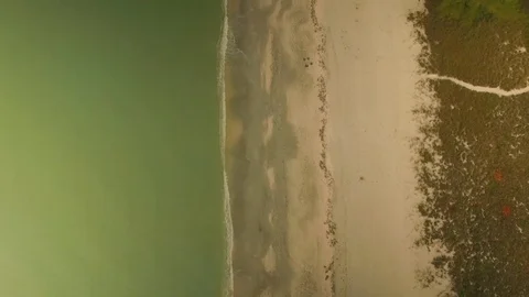 HIgh Aerial Over Empty Beach, 4K Stock Footage 72879168
