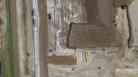 High Aerial overhead view of construction Video stock 95157053