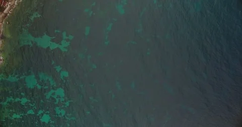 High Aerial top shot over Capo Zafferano Stock Footage 76936251