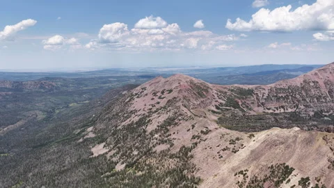 High aerial of Uinta Wasatch Cache National Forest mountain landscape in Utah Stock-Footage 341960348