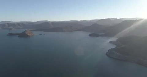 High aerial view of Baja conception coastline Stock Footage 171147743