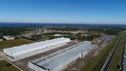 High aerial view of Construction 005 Video stock 93036941