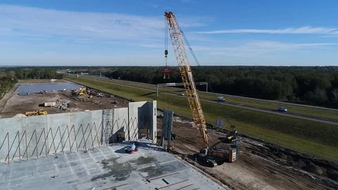 High aerial view of construction Video stock 93312352