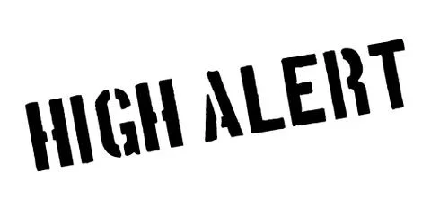 High Alert rubber stamp Stock Illustration