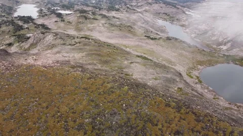 High alpine mountain landscape and clouds Stock Footage 312063523