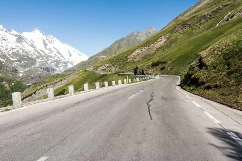 High Alpine Road Stock Photos
