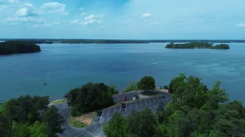 High Altitude 4k Drone Footage of Beautiful Lake 스톡 동영상 239794053