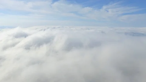 High altitude aerial above clouds Stock Footage 94528005