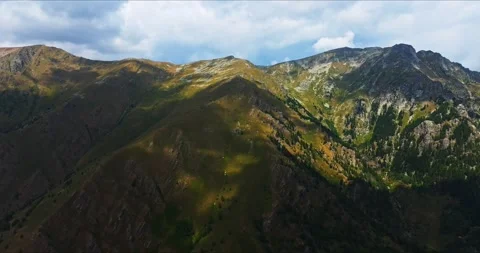 High Altitude Aerial Hyperlapse Of Clouds Passing Over Rila Mountain Range Stock-Footage 300446285