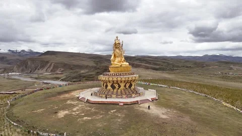 High altitude aerial view of Inner Mongolia grassland and wetlands Stock Footage 337565117