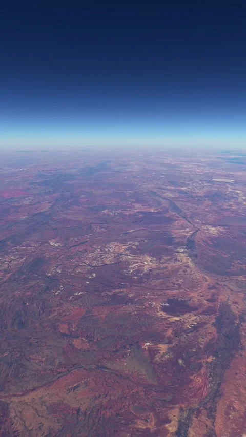 High altitude aerial view of Shoemaker Crater Western Australia Stock-Footage 284884836