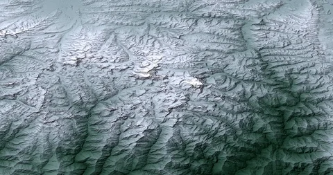 High-altitude circular tracking shot of the Himalayas Stock Footage 97342147