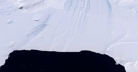High-altitude circular tracking shot: Pine Island Glacier Antarctica Video stock 97415906