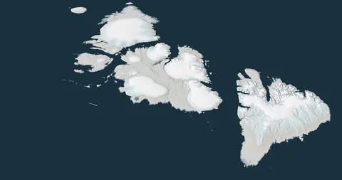 High-altitude circular tracking shot of Severnaya Zemlya archipelago, Russia Stock Footage 118448678