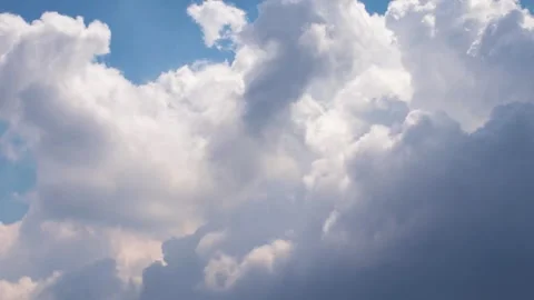 High Altitude Cloud Formations Drifting Across Blue Sky 4K Real Time Stock Footage 319761490