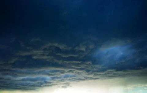 High altitude clouds before the storm background Stock Photos