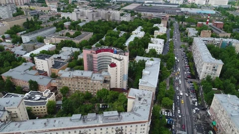 High altitude drone circle around Herzen Institute Vidéo 328631655