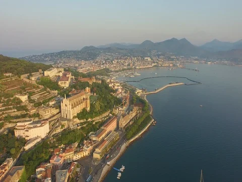 High altitude drone flight on Cathedral  Stock Footage 72361317