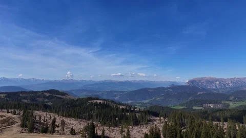 High Altitude Drone Tracking Over Mountain Slopes and Summer Ski Tracks Stock Footage 339264961