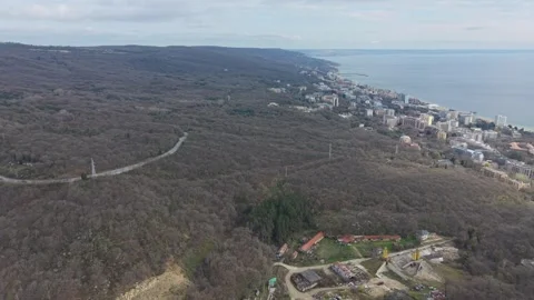 High Altitude Drone View Across Forested Hills And Spring Nature Landscape 库存影片 332773414